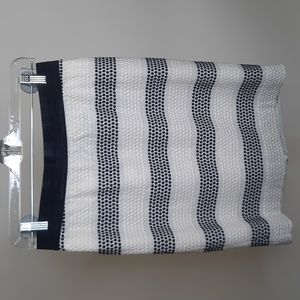 Ann Taylor Navy & White Embroidered Skirt, Size 4P